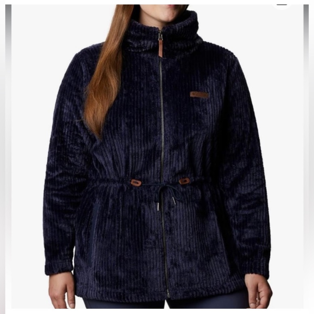 Blue Columbia fleece/teddy jacket